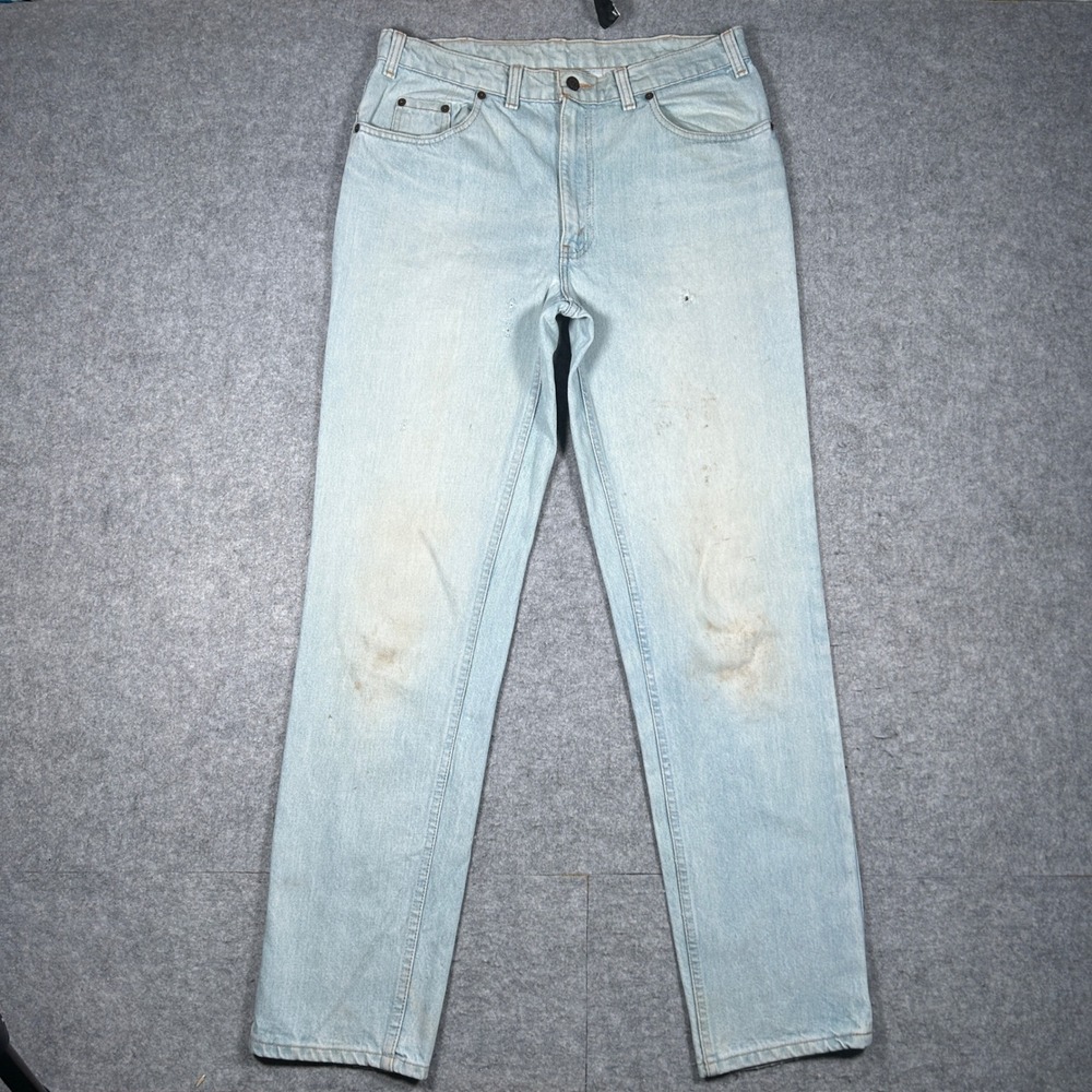 Levi's Denim Jeans Mens 36x34 Light Blue 516 Vintage Straight Leg Workwear